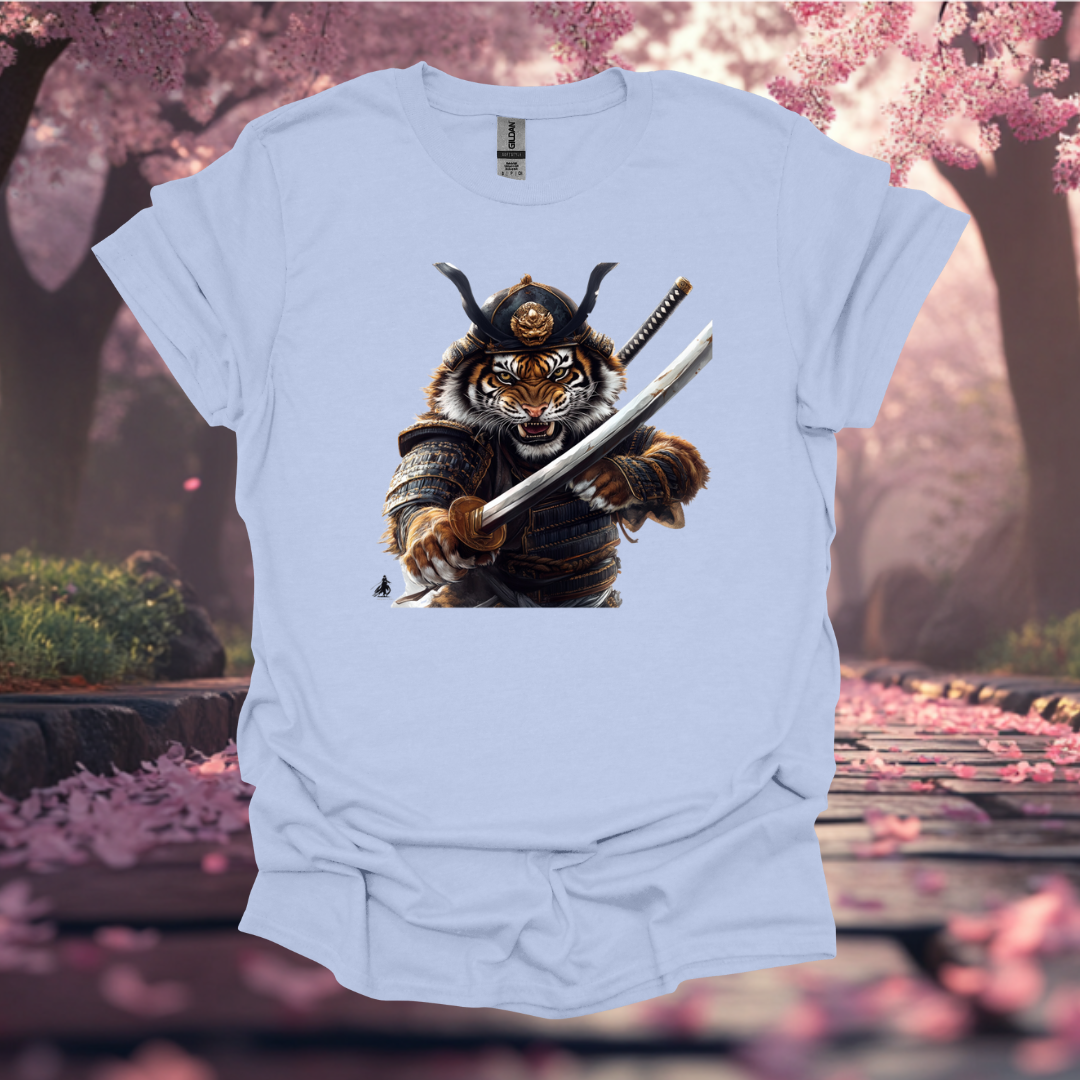 Samurai Tiger Unisex Softstyle T-Shirt - Fierce and Unique Graphic Tee