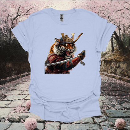 Warrior Tiger Unisex Softstyle T-Shirt - Fierce Samurai Design