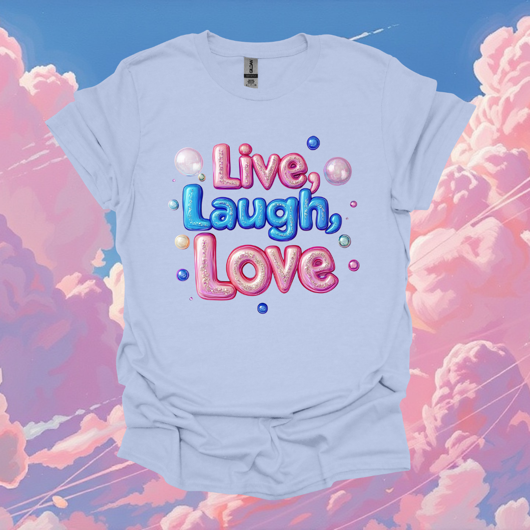 Live Laugh Love Unisex Softstyle T-Shirt - Fun Inspirational Tee