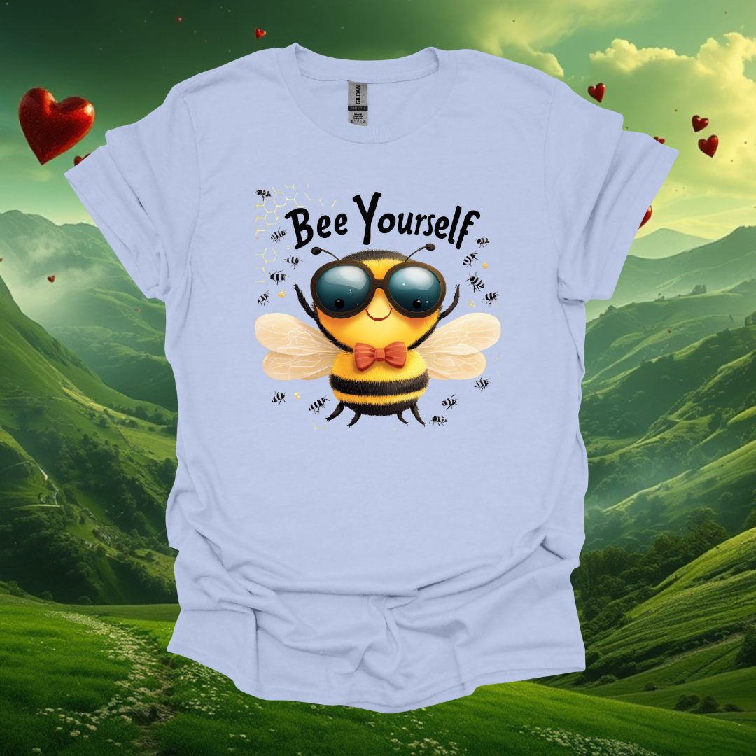 Bee Yourself Unisex Softstyle T-Shirt - Fun and Playful Bee Design for Nature Lovers