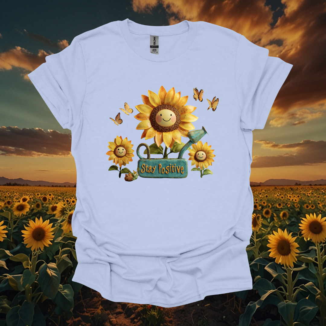 Stay Positive Sunflower Unisex Softstyle T-Shirt