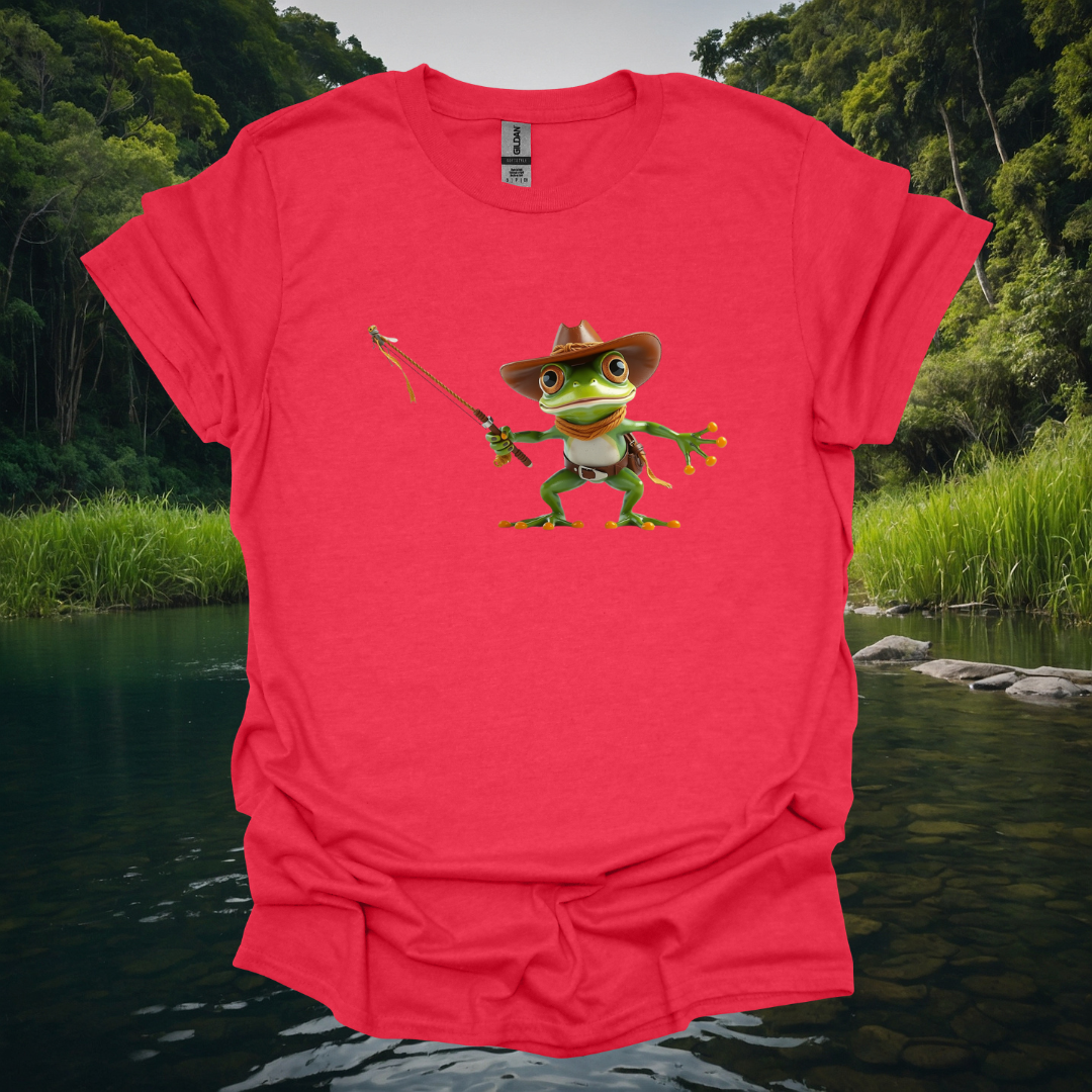 Mr, Frog Fisher T-Shirt - Unisex Softstyle Tee for Nature Lovers