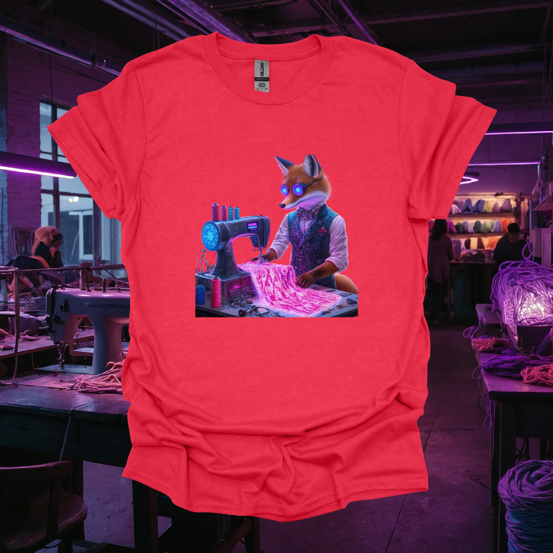 Creative Fox Sewing Machine Unisex T-Shirt - Softstyle Graphic Tee