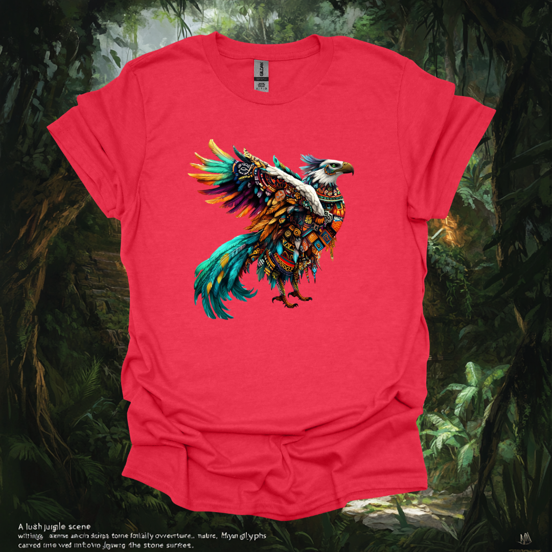 Aztec Eagle  Unisex Softstyle T-Shirt - Artistic and Comfortable Wear