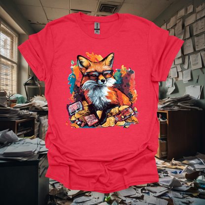 Colorful Fox Snack Lover Unisex T-Shirt