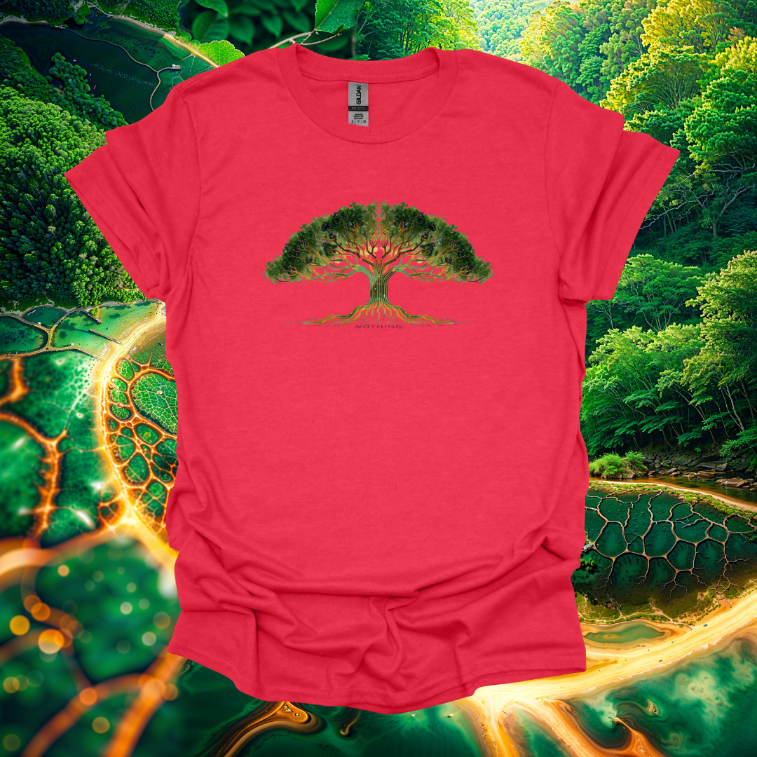 Digital Tree Unisex Softstyle T-Shirt – Nature-Inspired Design