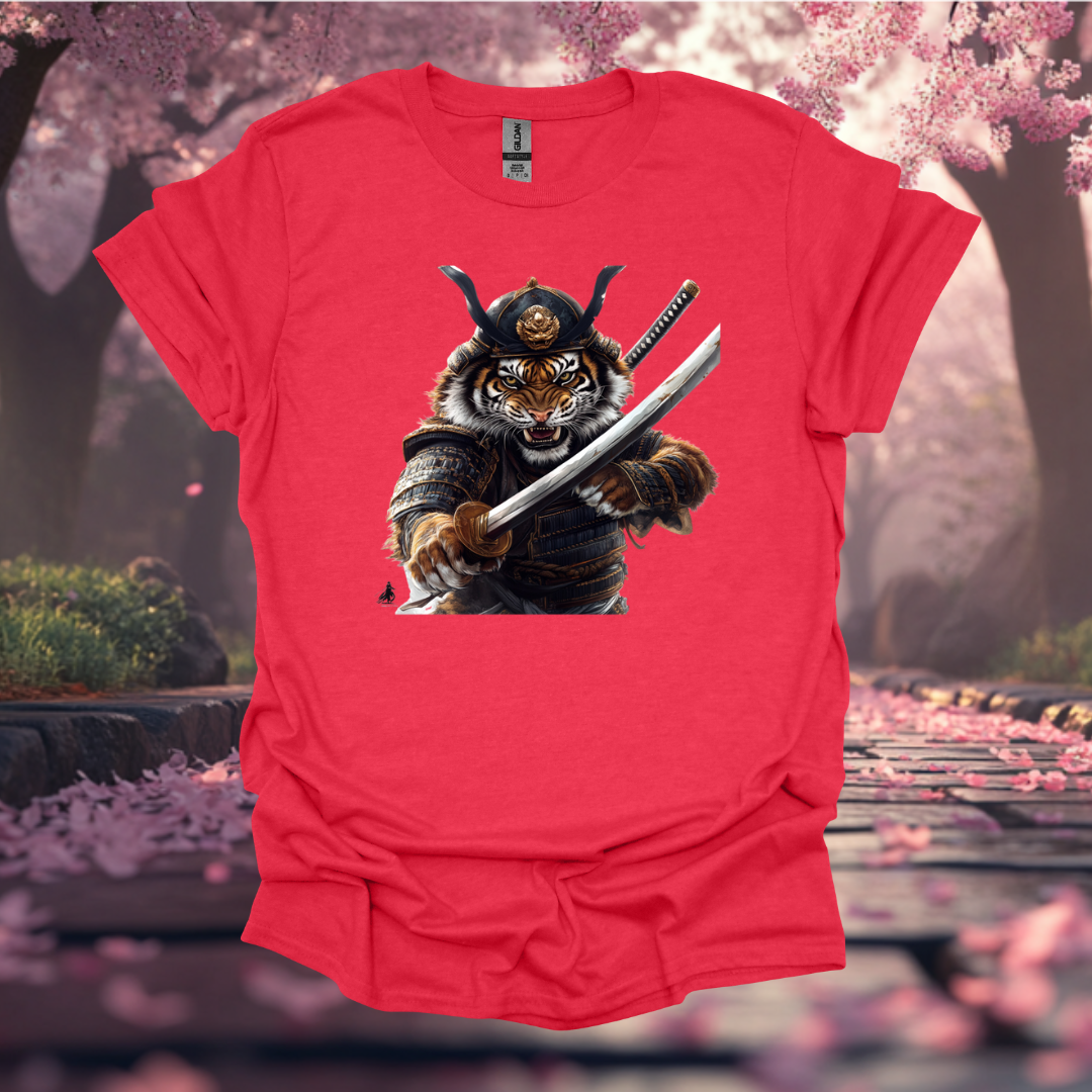 Samurai Tiger Unisex Softstyle T-Shirt - Fierce and Unique Graphic Tee