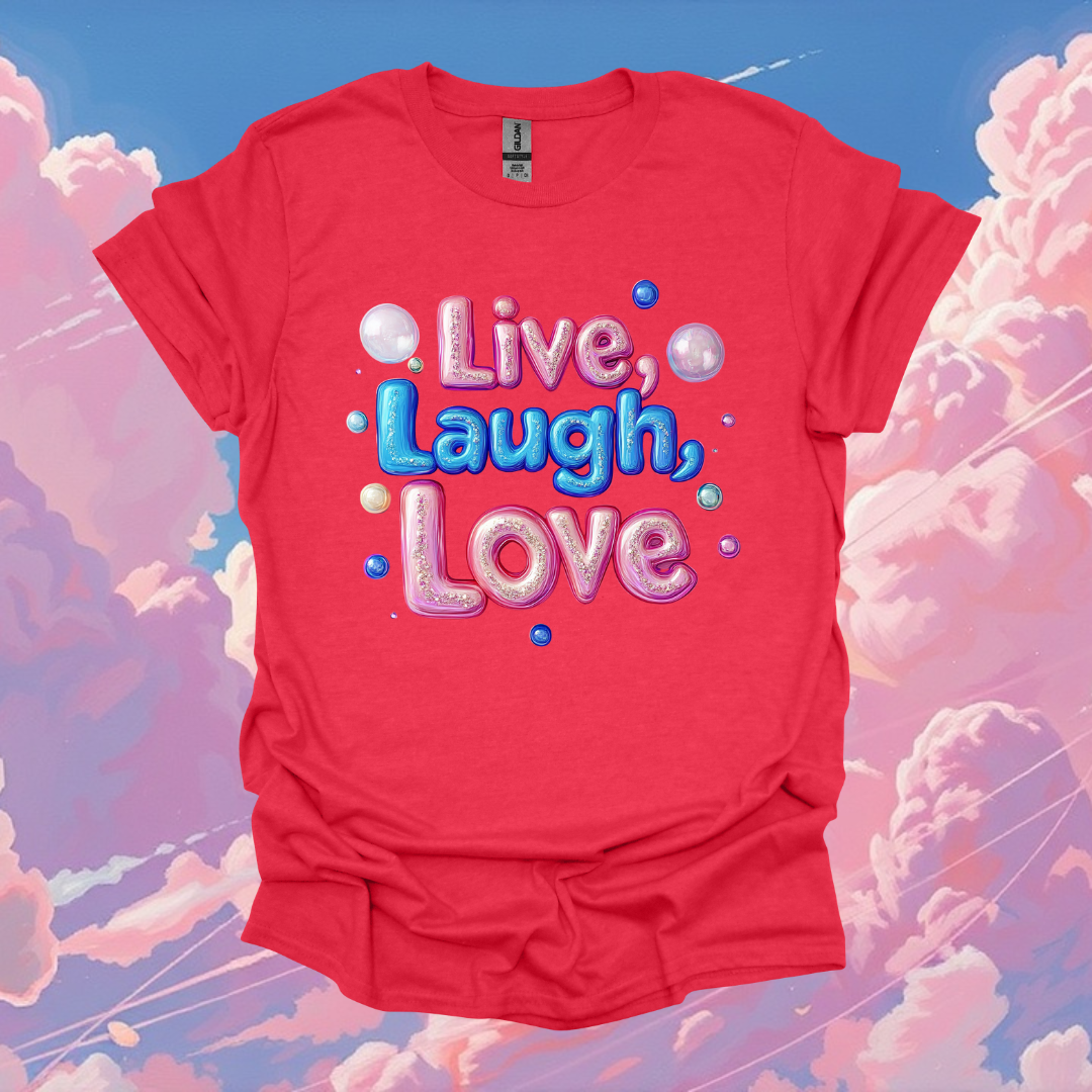 Live Laugh Love Unisex Softstyle T-Shirt - Fun Inspirational Tee