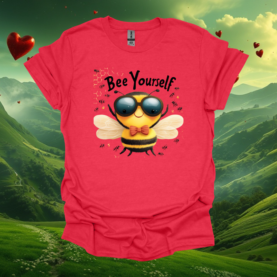 Bee Yourself Unisex Softstyle T-Shirt - Fun and Playful Bee Design for Nature Lovers