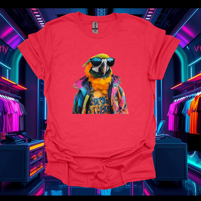 Parrot styles Vibes Unisex Softstyle T-Shirt - Funky Parrot Design