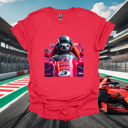 Formula 1 Sloth Racing Unisex T-Shirt – Softstyle Tee for Animal Lovers