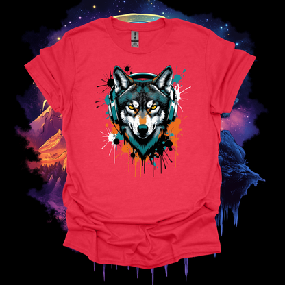 Cool Wolf Graphic T-Shirt - Unisex Softstyle Tee for Music Lovers