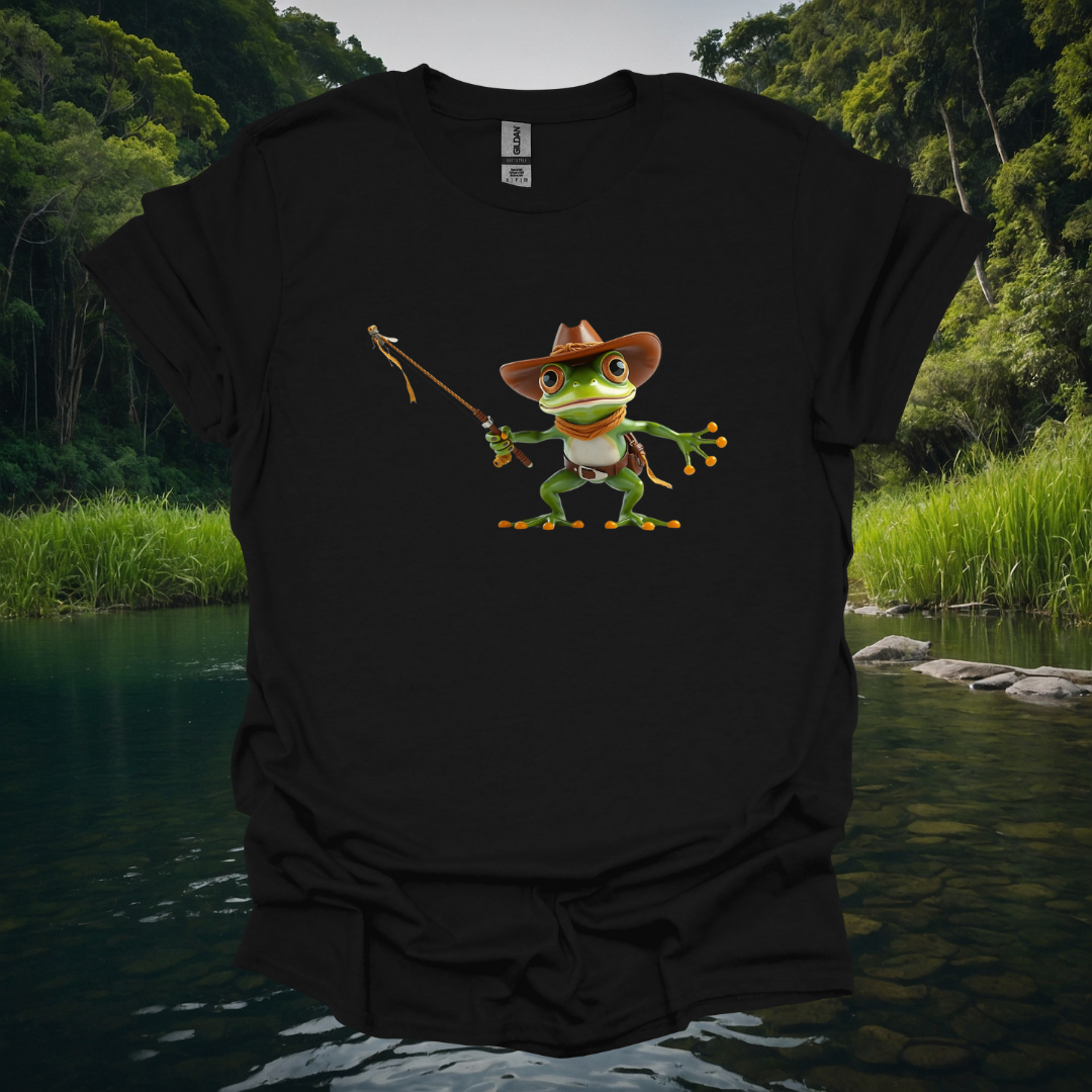 Mr, Frog Fisher T-Shirt - Unisex Softstyle Tee for Nature Lovers