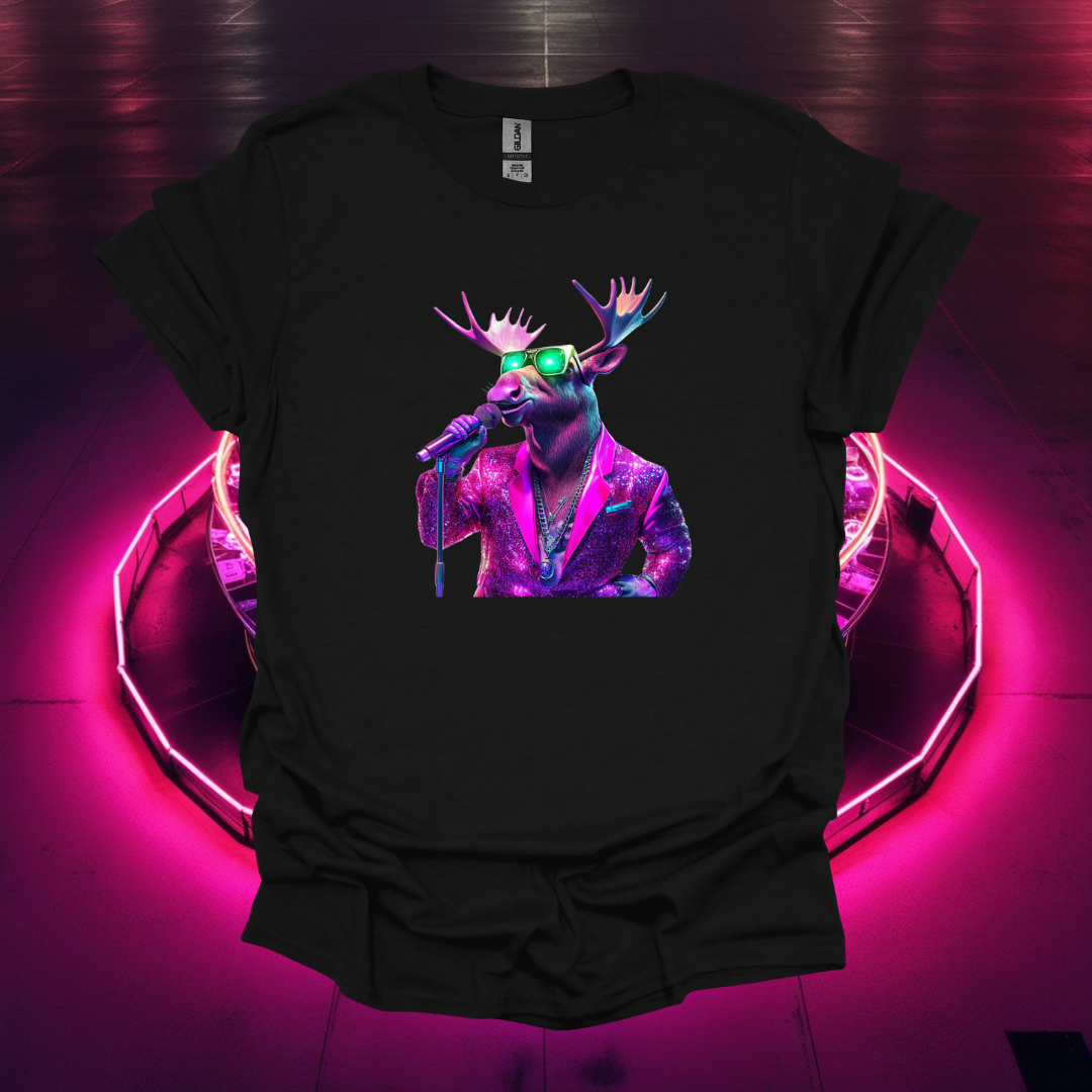 LIL Moozy Unisex Softstyle T-Shirt - Stylish Deer Singer Graphic Tee