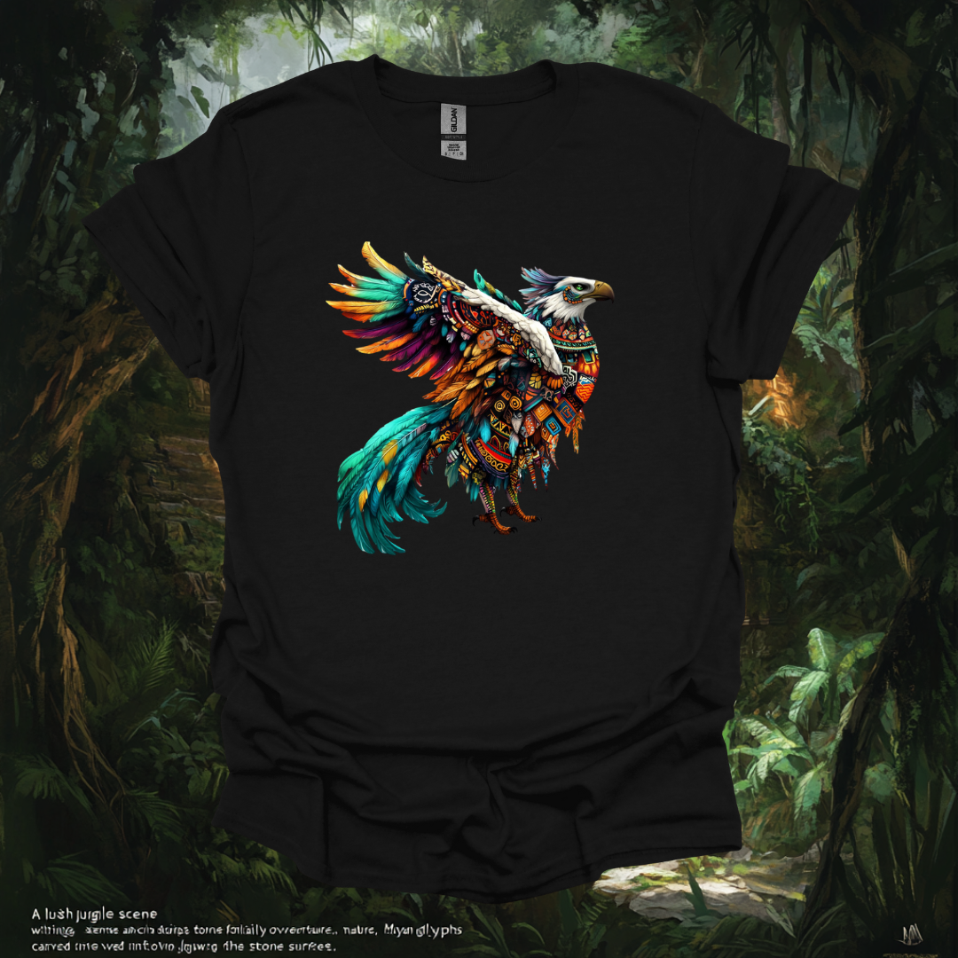 Aztec Eagle  Unisex Softstyle T-Shirt - Artistic and Comfortable Wear