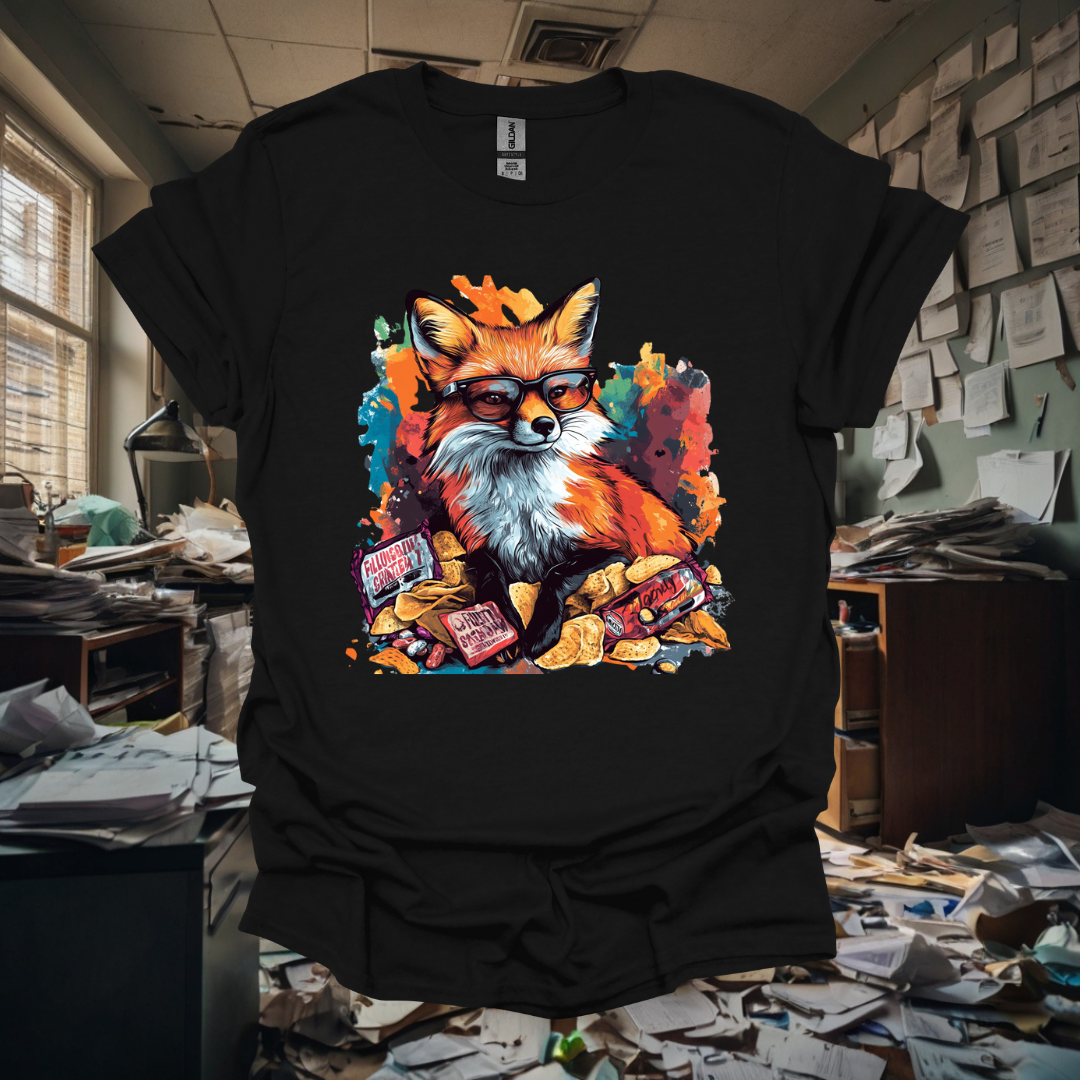 Colorful Fox Snack Lover Unisex T-Shirt