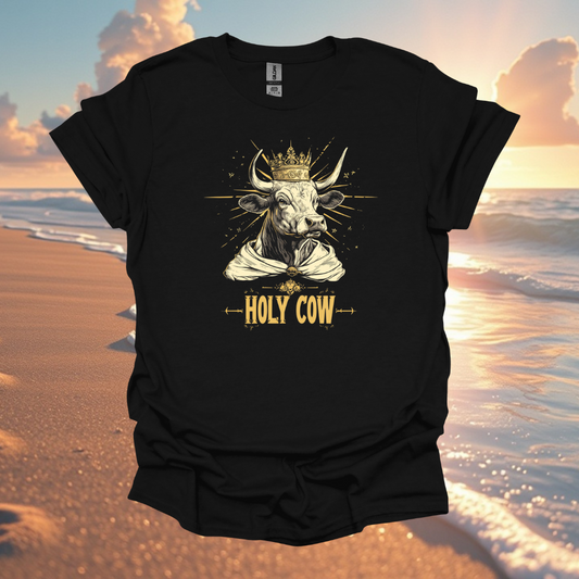 Holy Cow Unisex Softstyle T-Shirt - Fun and Quirky Graphic Tee for Animal Lovers