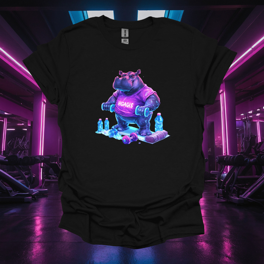 Hippo Gym Workout Unisex Softstyle T-Shirt - Fitness and Fun