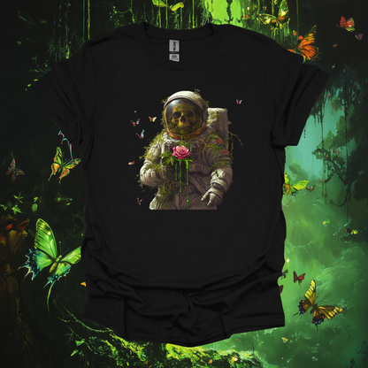 Astronaut Rose Unisex Softstyle T-Shirt - Artistic Graphic Tee for Space Lovers