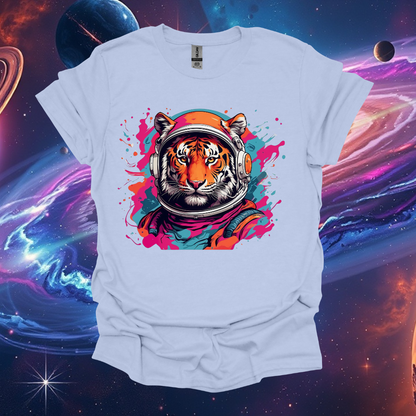 Cosmic Tiger Graphic T-Shirt | Unisex Space-Themed Apparel