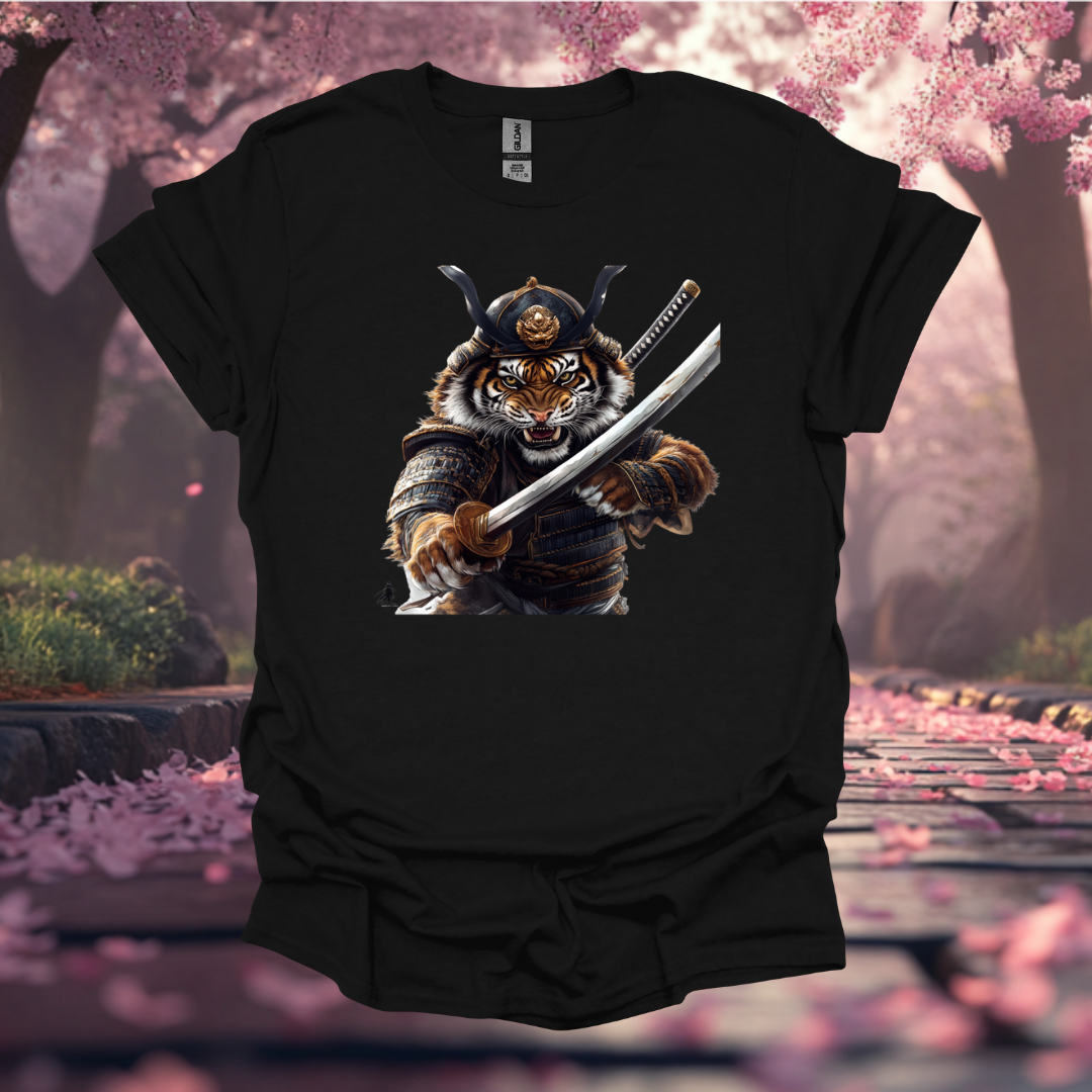 Samurai Tiger Unisex Softstyle T-Shirt - Fierce and Unique Graphic Tee