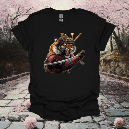 Warrior Tiger Unisex Softstyle T-Shirt - Fierce Samurai Design