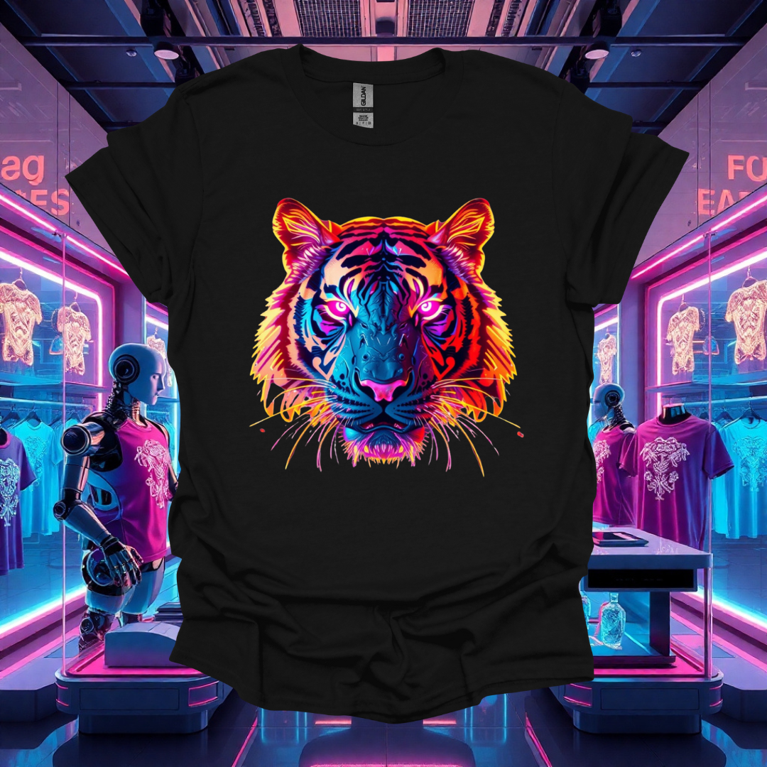 Vibrant Tiger Graphic Unisex T-Shirt - Bold Colorful Design for Animal Lovers