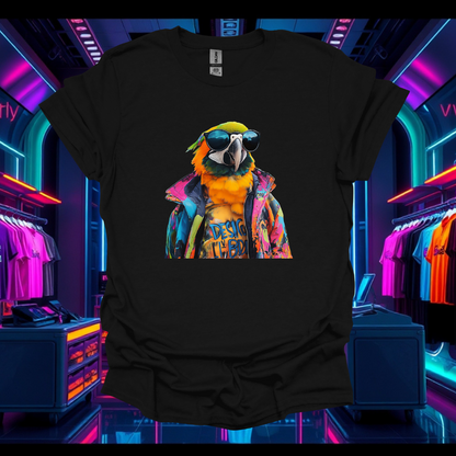 Parrot styles Vibes Unisex Softstyle T-Shirt - Funky Parrot Design