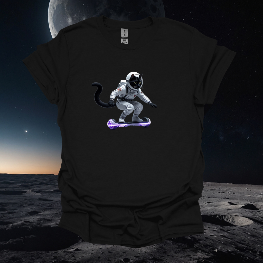 Astronaut Cat Unisex Softstyle T-Shirt - Fun Graphic Tee for Space Lovers