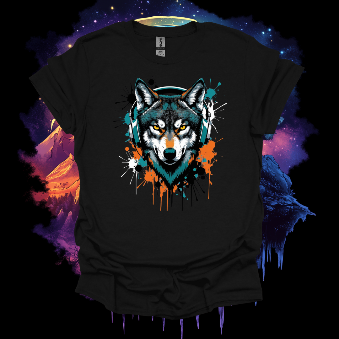 Cool Wolf Graphic T-Shirt - Unisex Softstyle Tee for Music Lovers