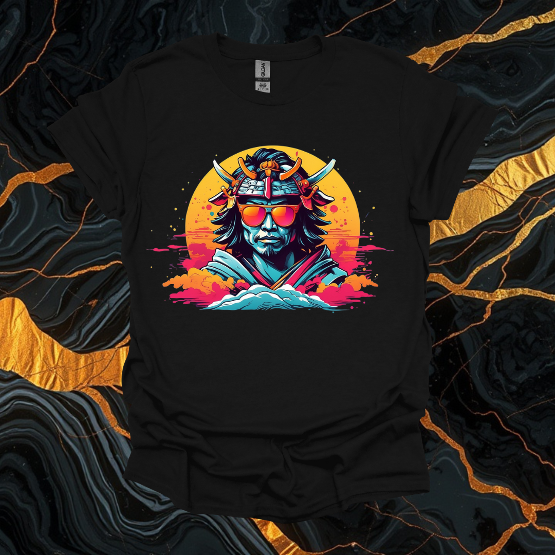 Retro Samurai Graphic T-Shirt for Relaxed Styles